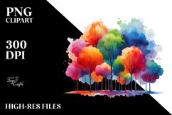 Colorful Abstract Rainbow Trees | Sublimation | Clipart Product Image 3