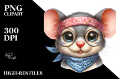 Funny Baby Mouse Portrait PNG Product Image 2