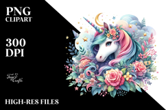 Colorful Unicorn Clipart Product Image 2