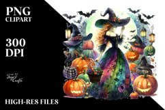 Vibrant Witch Dressed for Halloween Product Image 3