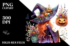 Vibrant Witch Dressed for Halloween Product Image 3