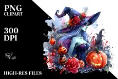 Vibrant Witch Dressed for Halloween Product Image 3