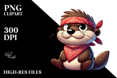 Goofy Cartoon Otter, Trending Art Product Image 2