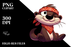 Goofy Cartoon Otter, Trending Art Product Image 2
