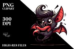 Silly Bat Jumping Mid-Air PNG Product Image 2