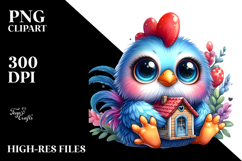 Vibrant Baby Rooster, Watercolor Design Product Image 2