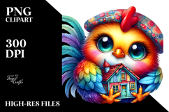 cute Rooster Tiny Hose PNG Product Image 2