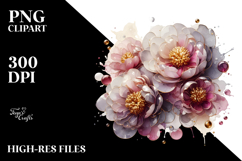 Abstract Peonies PNG Product Image 2