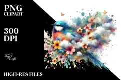 Colorful Bird made of Spring Flowers Product Image 2