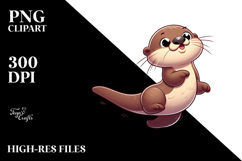 Silly Otter with Bandana PNG Product Image 2