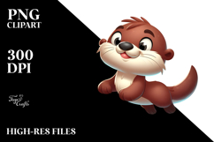 Silly Otter with Bandana PNG Product Image 2