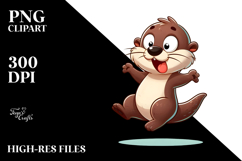 Silly Otter with Bandana PNG Product Image 2