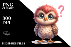 Funny Baby Owl Standing 2 Legs | Sublimation Product Image 2