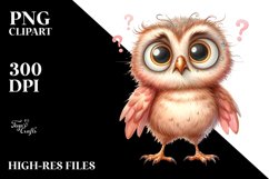 Funny Baby Owl Standing 2 Legs | Sublimation Product Image 1