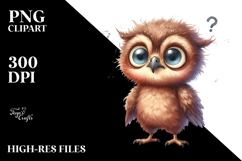 Funny Baby Owl Standing 2 Legs | Sublimation Product Image 2