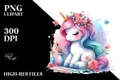 Colorful Pastel Baby Unicorn | Sublimation | Clipart Product Image 3