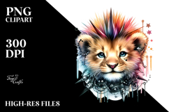 Energetic Baby Lion, Transparent PNG Product Image 2