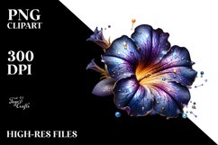 Detailed Glossy Petunia Watercolor Splash Like Clipart Product Image 1