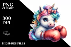 Colorful Baby Unicorn PNG Product Image 1