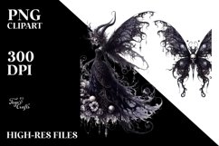 Detailed Gothic Fairy | Sublimation | Clipart Product Image 3
