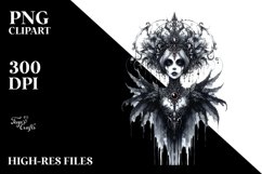 Detailed Gothic Fairy | Sublimation | Clipart Product Image 1
