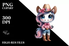 Watercolor Expressive Big Eyes Cowboy Boots | Clipart Product Image 1