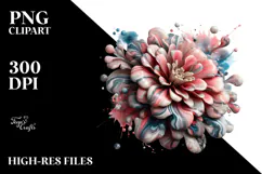 Marble Zinnia with Watercolor Splash Product Image 2