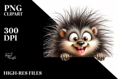 Humorous Enthusiastic Porcupine with Popping Eyes | Product Image 3