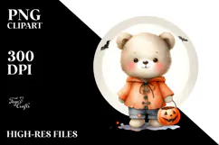 Cute Baby Bear Halloween PNG Product Image 2