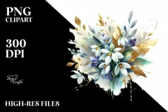 Colorful Abstract Vibrant Bouquet Gold Foil Product Image 1