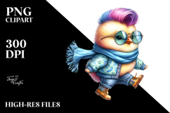 Cute Baby Chicken with Cool Haircut, Transparent PNG Product Image 2