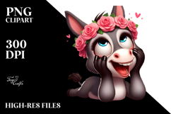 Cute Cartoon Donkey PNG Product Image 2