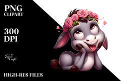 Cute Cartoon Donkey PNG Product Image 2