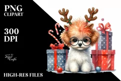 Expressive Poodle with Crazy Haircut PNG Product Image 3