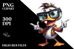 Exaggerated Duck with Sunglasses PNG Product Image 2