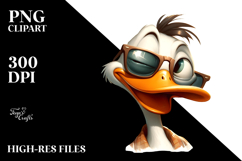 Goofy Cartoon Duck PNG Product Image 2
