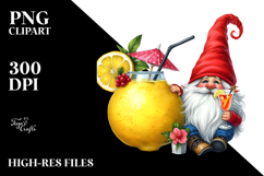 Whimsical Cocktail Gnome PNG Product Image 2