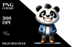 Panda with Big Eyes Watercolor Clipart Product Image 2