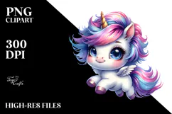 Vibrant Baby Unicorn PNG Product Image 2