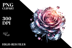 Rose Watercolor Splash Clipart Product Image 2