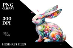 Colorful Pastel Bunny Made of Title Product Image 2