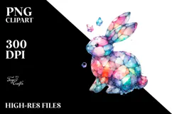 Colorful Pastel Bunny Made of Title Product Image 2