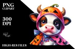Cute Baby Cow Halloween Costume | Sublimation Clipart Product Image 3
