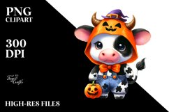 Cute Baby Cow Halloween Costume | Sublimation Clipart Product Image 1