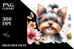 Happy Yorkshire Terrier, Adorable and Bright, PNG Product Image 2