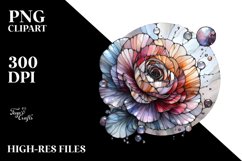 Abstract Stained Ranunculus Watercolor Splash Product Image 1