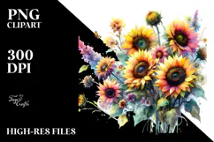 Sunflowers Watercolor PNG Product Image 2