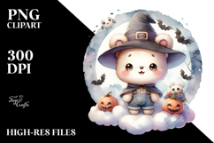 Watercolor Style Funny Halloween Clipart, Transparent PNG Product Image 2