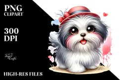 Cute Cartoon Havanese Dog, High-Res PNG Product Image 2
