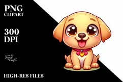 Funny Cartoon Labrador Retriever | Colorful | Clipart Product Image 1